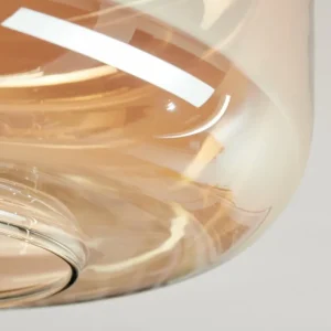 hofstein Boza Plafonnier, Boule lumineuse Ambre, 1 lumière* Lampes En Verre