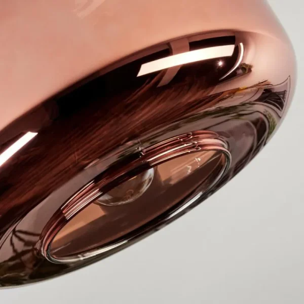hofstein Boza Plafonnier, Boule lumineuse Cuivré, 1 lumière* Lampes En Verre