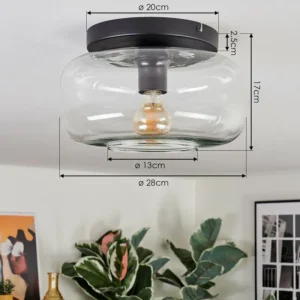 hofstein Boza Plafonnier, Boule lumineuse Clair, 1 lumière* Lampes En Verre