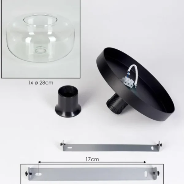 hofstein Boza Plafonnier, Boule lumineuse Clair, 1 lumière* Lampes En Verre