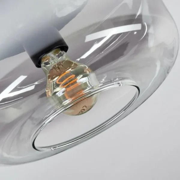hofstein Boza Plafonnier, Boule lumineuse Clair, Fumé, 1 lumière* Lampes Modernes