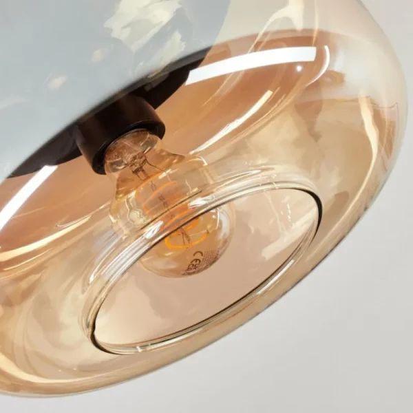 hofstein Boza Plafonnier, Boule lumineuse Ambre, 1 lumière* Lampes En Verre