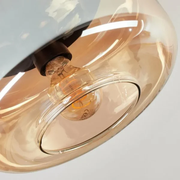 hofstein Boza Plafonnier, Boule lumineuse Ambre, 1 lumière* Lampes En Verre