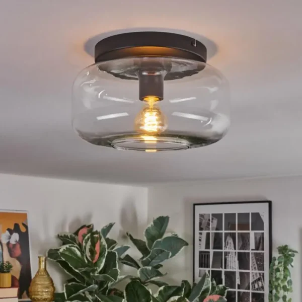 hofstein Boza Plafonnier, Boule lumineuse Clair, 1 lumière* Lampes En Verre
