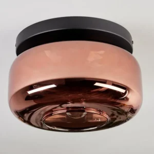 hofstein Boza Plafonnier, Boule lumineuse Cuivré, 1 lumière* Lampes En Verre