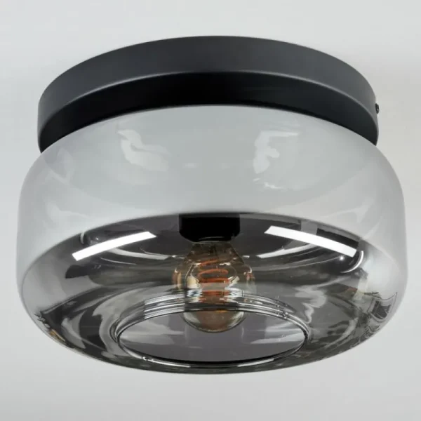 hofstein Boza Plafonnier, Boule lumineuse Fumé, 1 lumière* Lampes Modernes