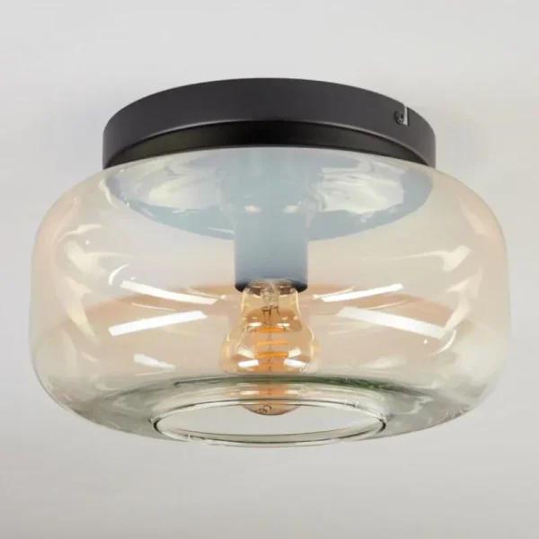 hofstein Boza Plafonnier, Boule lumineuse Ambre, Clair, 1 lumière* Lampes En Verre