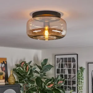 hofstein Boza Plafonnier, Boule lumineuse Ambre, 1 lumière* Lampes En Verre