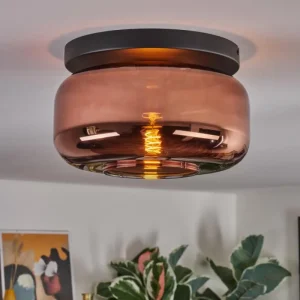 hofstein Boza Plafonnier, Boule lumineuse Cuivré, 1 lumière* Lampes En Verre