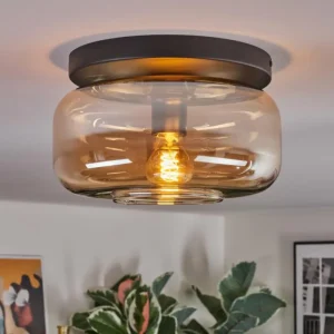 hofstein Boza Plafonnier, Boule lumineuse Ambre, 1 lumière* Lampes En Verre