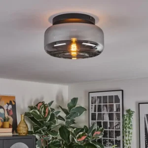 hofstein Boza Plafonnier, Boule lumineuse Fumé, 1 lumière* Lampes Modernes