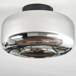 hofstein Boza Plafonnier Chrome, Fumé, 1 lumière* Lampes Modernes