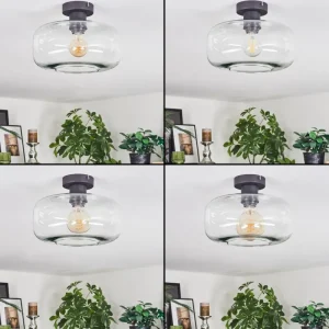 hofstein Boza Plafonnier Clair, 1 lumière* Lampes En Verre
