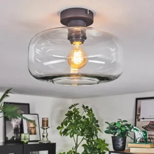 hofstein Boza Plafonnier Clair, 1 lumière* Lampes En Verre