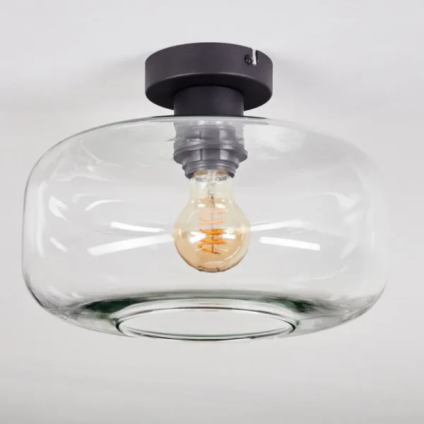 hofstein Boza Plafonnier Clair, 1 lumière* Lampes En Verre