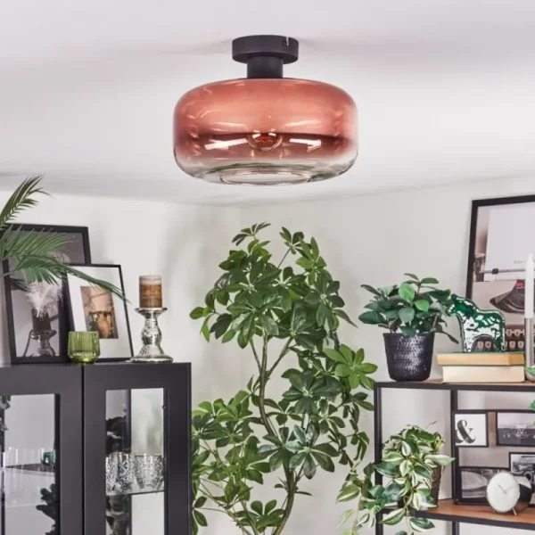 hofstein Boza Plafonnier Clair, Cuivré, 1 lumière* Lampes En Verre