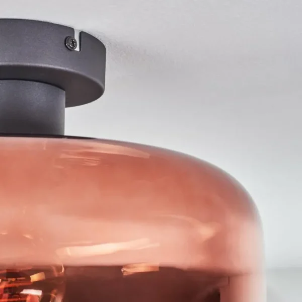 hofstein Boza Plafonnier Clair, Cuivré, 1 lumière* Lampes En Verre