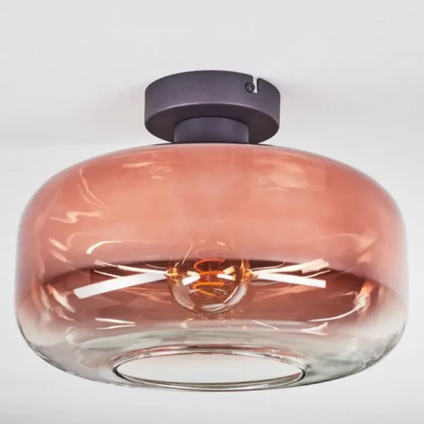 hofstein Boza Plafonnier Clair, Cuivré, 1 lumière* Lampes En Verre