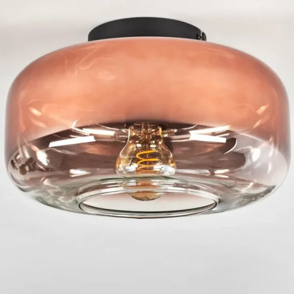 hofstein Boza Plafonnier Clair, Cuivré, 1 lumière* Lampes En Verre