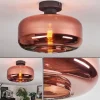 hofstein Boza Plafonnier Cuivré, 1 lumière* Lampes En Verre