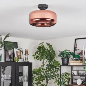 hofstein Boza Plafonnier Cuivré, 1 lumière* Lampes En Verre