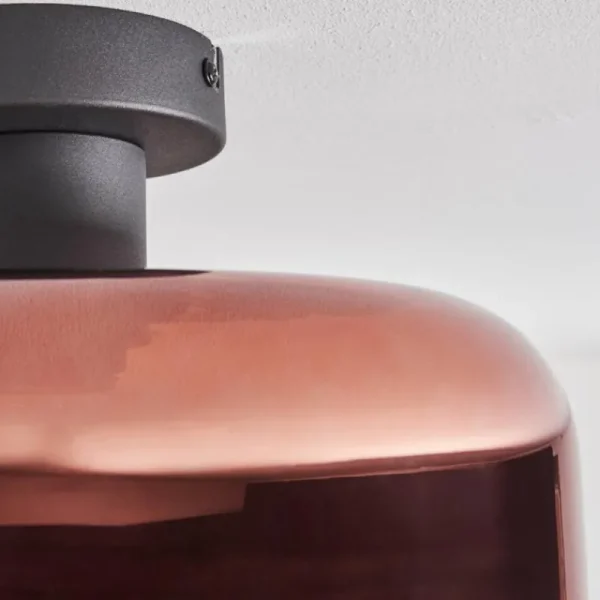 hofstein Boza Plafonnier Cuivré, 1 lumière* Lampes En Verre