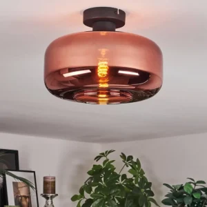 hofstein Boza Plafonnier Cuivré, 1 lumière* Lampes En Verre