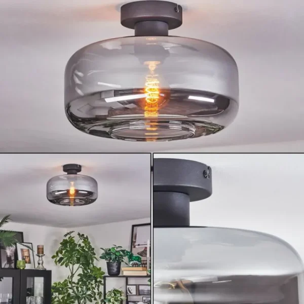 hofstein Boza Plafonnier Fumé, 1 lumière* Lampes Modernes