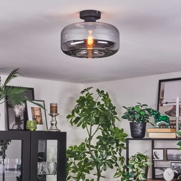 hofstein Boza Plafonnier Fumé, 1 lumière* Lampes Modernes