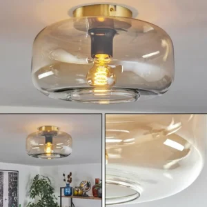 hofstein Boza Plafonnier Laiton, 1 lumière* Lampes En Verre