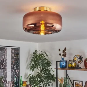 hofstein Boza Plafonnier Laiton, 1 lumière* Lampes En Verre