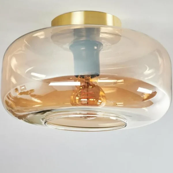 hofstein Boza Plafonnier Laiton, 1 lumière* Lampes En Verre