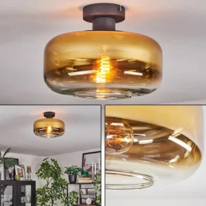 hofstein Boza Plafonnier Or, Clair, 1 lumière* Lampes En Verre