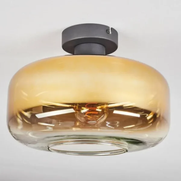 hofstein Boza Plafonnier Or, Clair, 1 lumière* Lampes En Verre