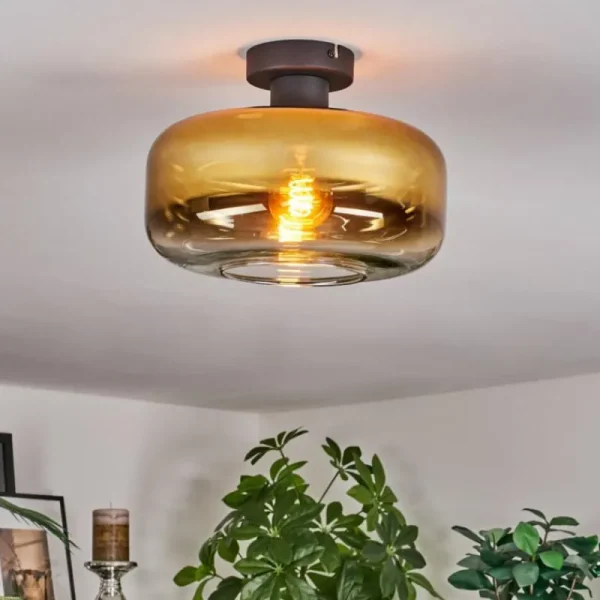 hofstein Boza Plafonnier Or, Clair, 1 lumière* Lampes En Verre