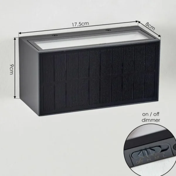 hofstein Brydebjerg Lampe murale d´extérieur, Luminaire Up & Down, Applique murale LED Noir, 1 lumière* Lampes Modernes