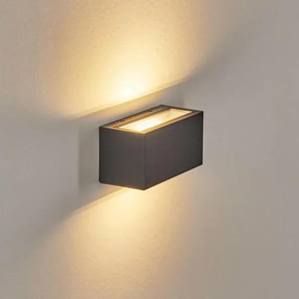 hofstein Brydebjerg Lampe murale d´extérieur, Luminaire Up & Down, Applique murale LED Noir, 1 lumière* Lampes Modernes
