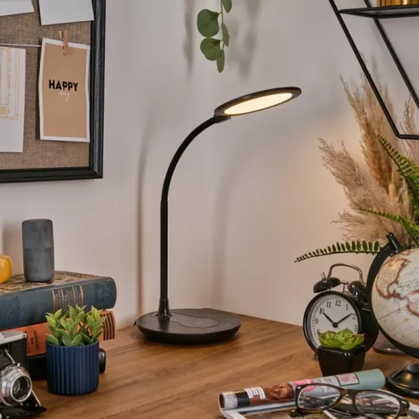 hofstein Buktrup Lampe de bureau, Lampe à poser LED Noir, 1 lumière* Lampes Modernes