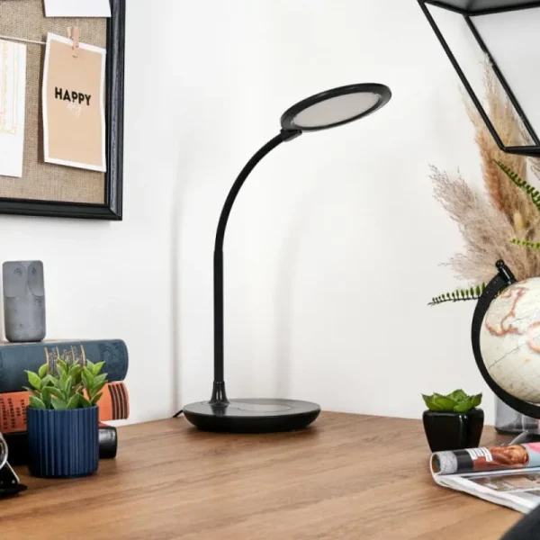hofstein Buktrup Lampe de bureau, Lampe à poser LED Noir, 1 lumière* Lampes Modernes