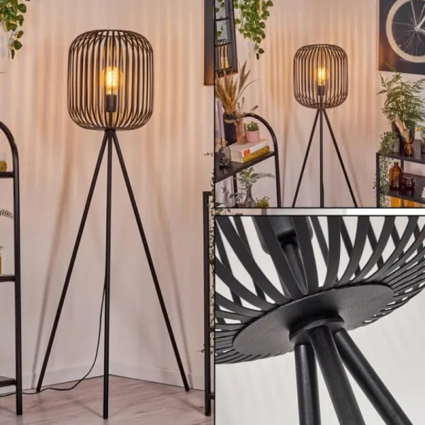 hofstein Bystrup Lampadaire Noir, 1 lumière* Lampes Modernes