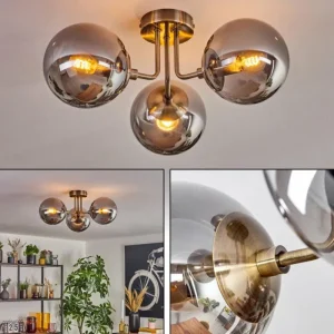hofstein Cabalonga Plafonnier, Boule lumineuse Laiton, 3 lumières* Lampes Modernes