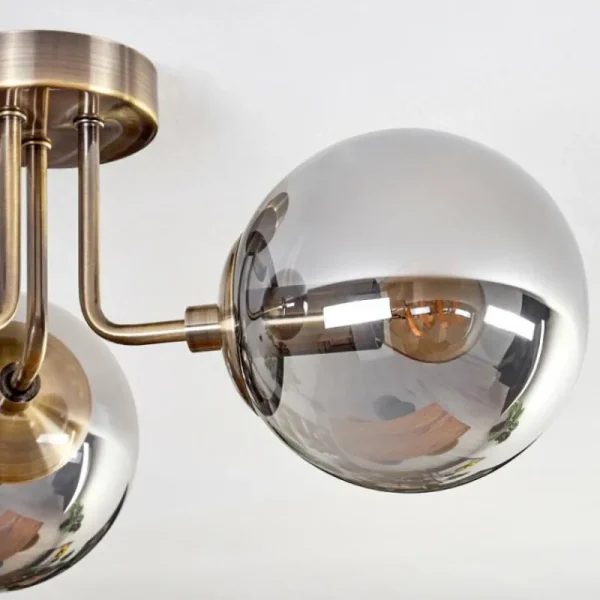 hofstein Cabalonga Plafonnier, Boule lumineuse Laiton, 3 lumières* Lampes Modernes