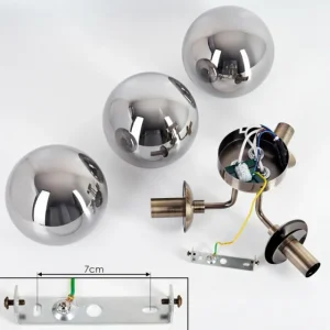 hofstein Cabalonga Plafonnier, Boule lumineuse Laiton, 3 lumières* Lampes Modernes
