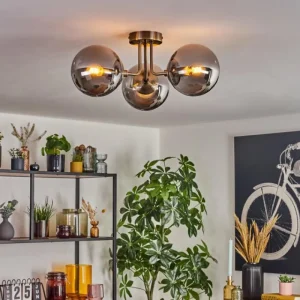 hofstein Cabalonga Plafonnier, Boule lumineuse Laiton, 3 lumières* Lampes Modernes