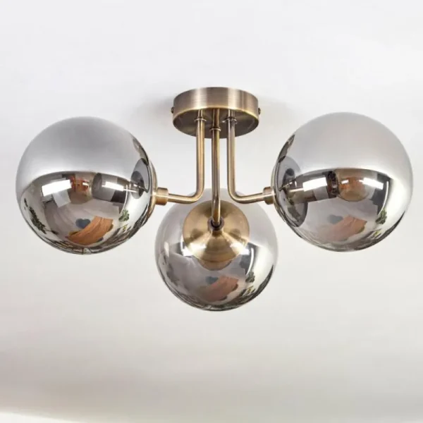 hofstein Cabalonga Plafonnier, Boule lumineuse Laiton, 3 lumières* Lampes Modernes