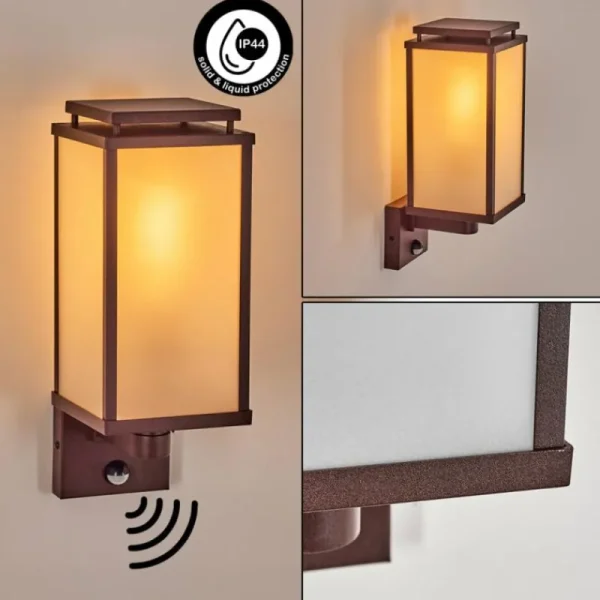 hofstein Cadafaes Lampe murale d´extérieur Rouille, 1 lumière, Détecteur de mouvement* Lampes Modernes