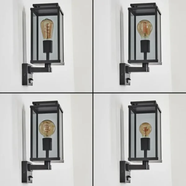 hofstein Cadafaes Lampe murale d´extérieur Noir, 1 lumière, Détecteur de mouvement* Lampes Modernes