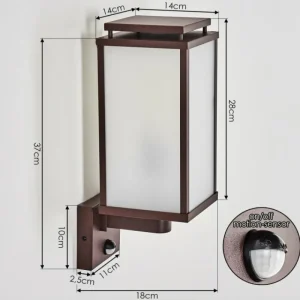 hofstein Cadafaes Lampe murale d´extérieur Rouille, 1 lumière, Détecteur de mouvement* Lampes Modernes