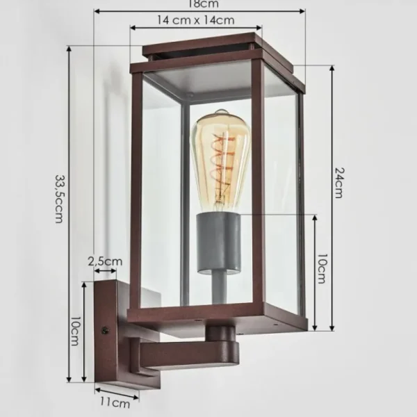 hofstein Cadafaes Lampe murale d´extérieur Rouille, 1 lumière* Lampes Modernes