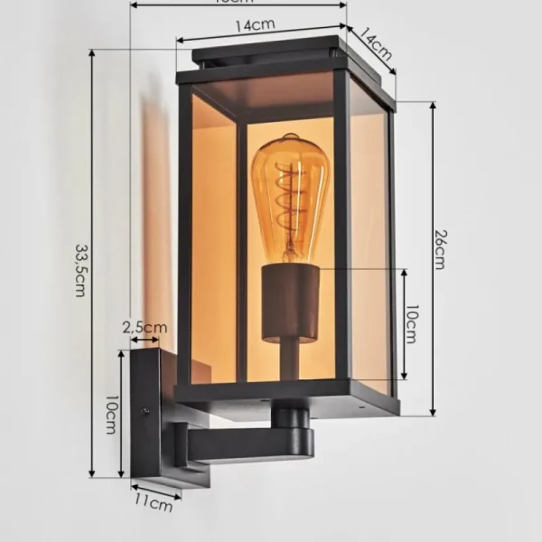 hofstein Cadafaes Lampe murale d´extérieur Noir, 1 lumière* Lampes Modernes